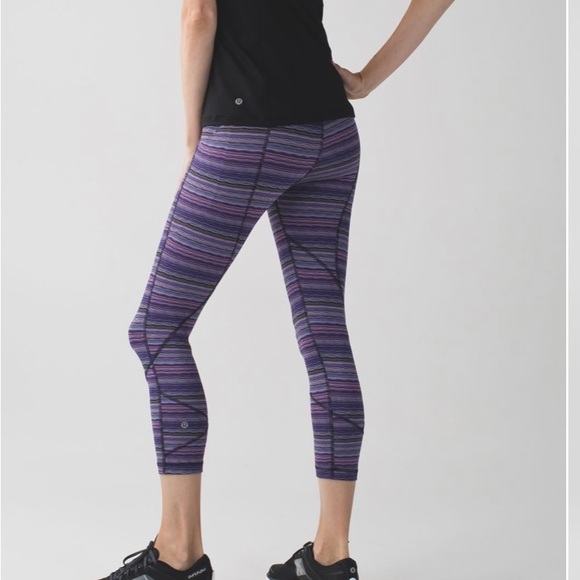 Lululemon pace rival crop leggings sz 6 - Picture 1 of 11